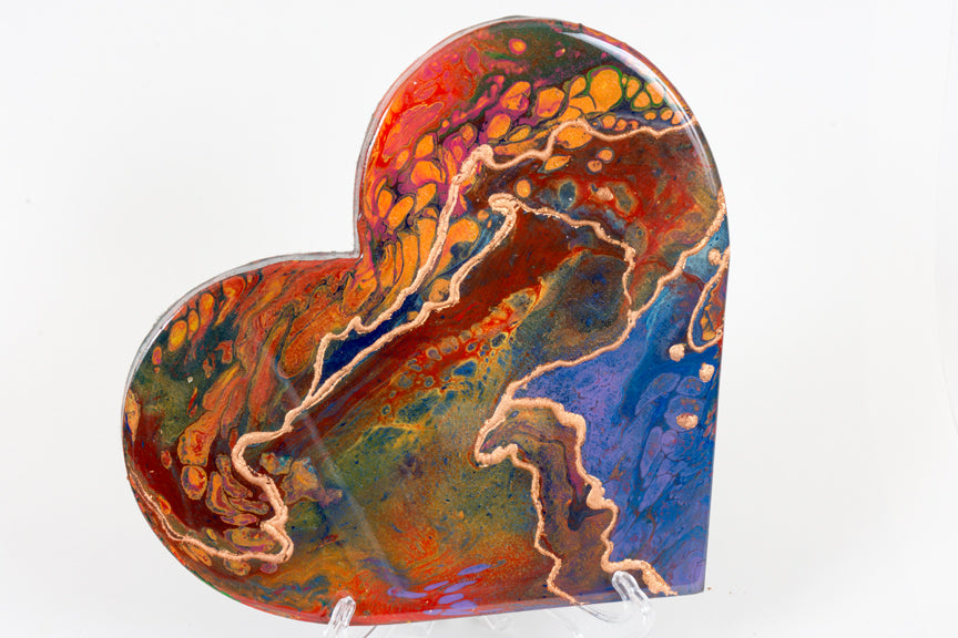 Abstract rainbow heart