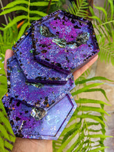 Coasters #5 - Octagon Epoxy set of 4 - Sold