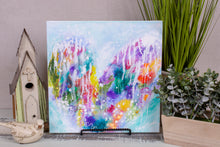 abstract rainbow watercolor ink splashy heart with drips 