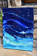 second of triptych of blue ocean wave