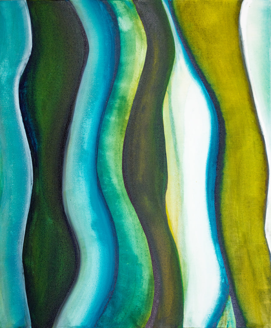 abstract waves of soothing teal colors